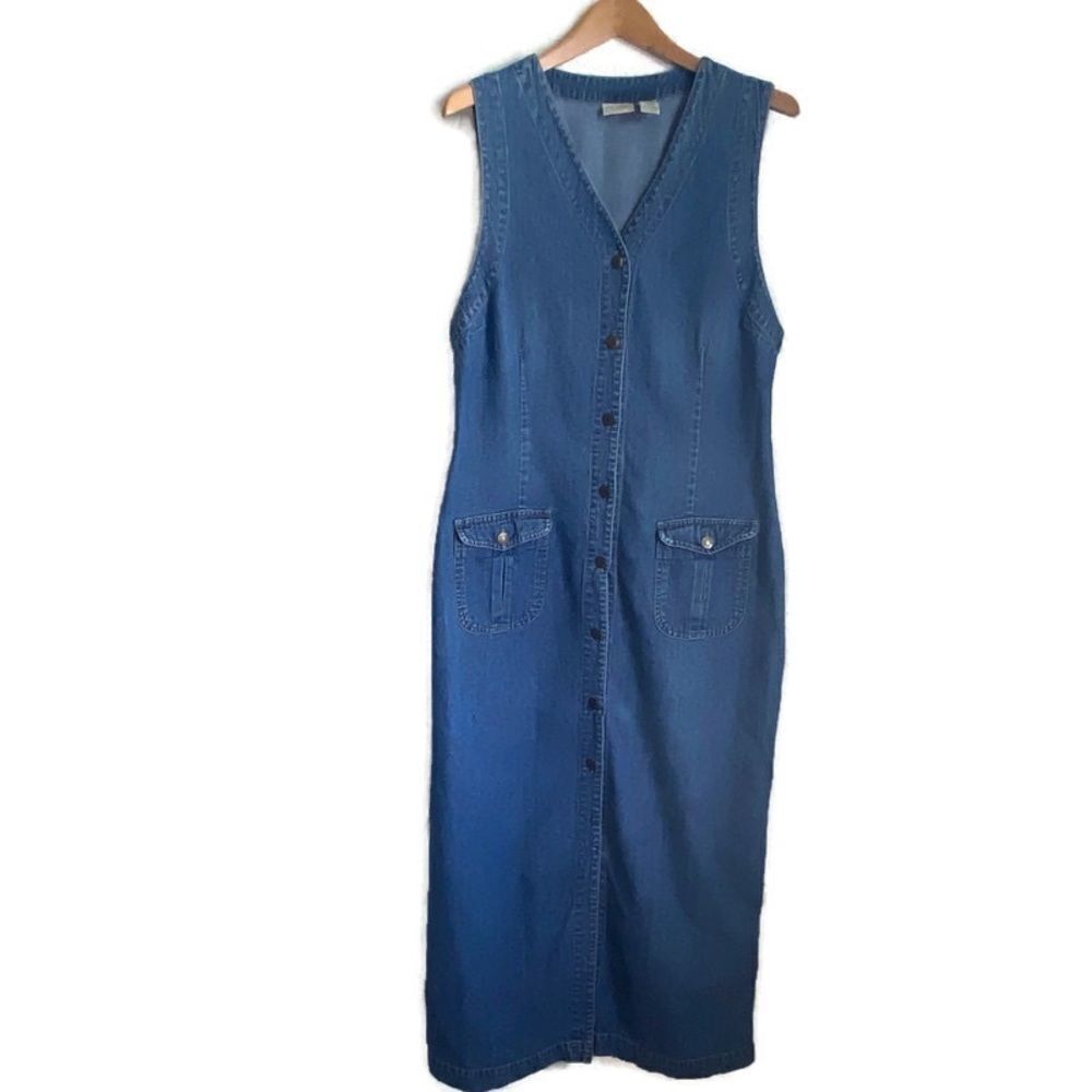 Vtg. 90’s  St. John’s Bay Denim Dress Sz 16T